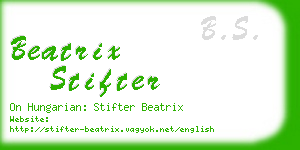 beatrix stifter business card